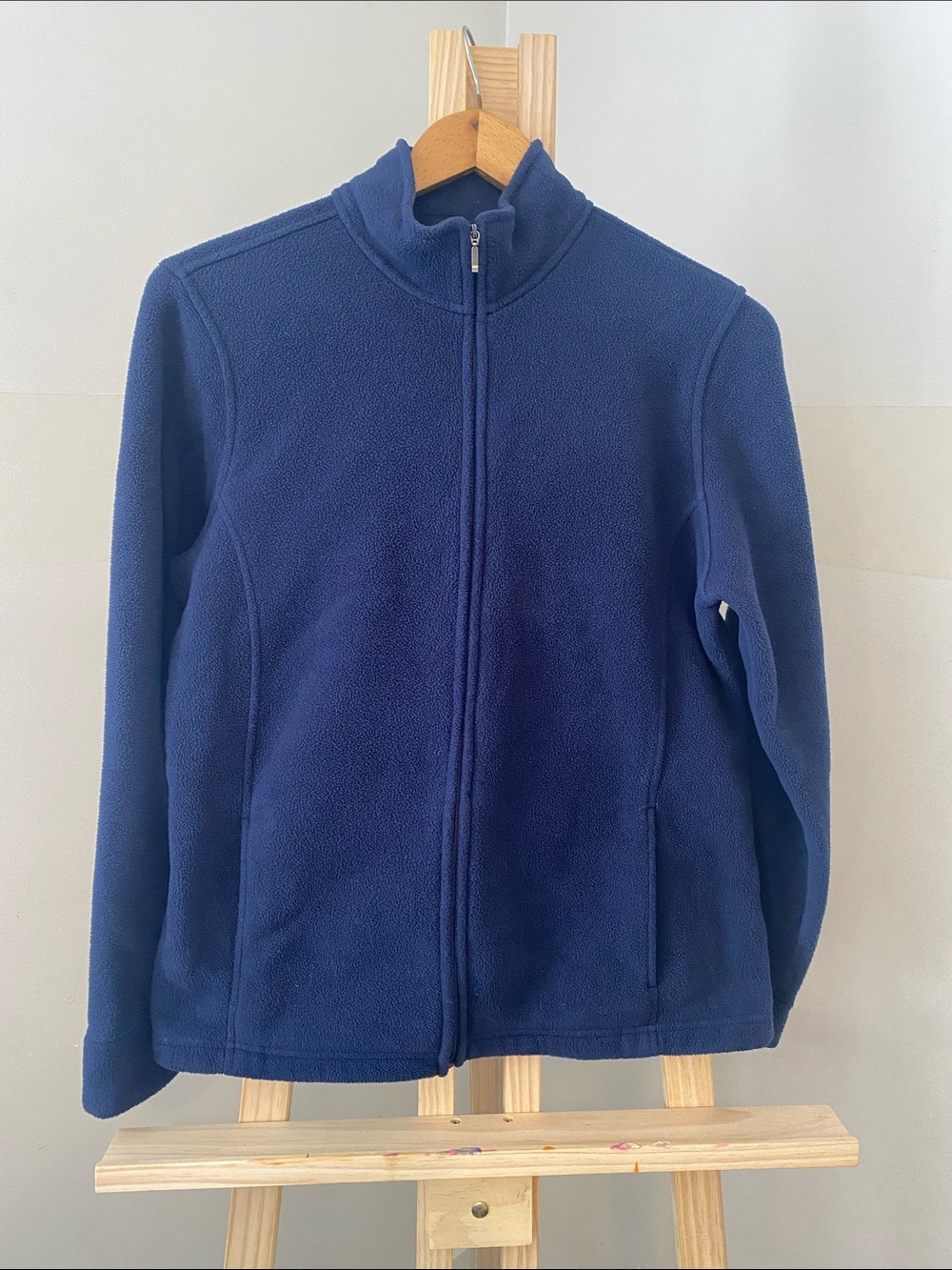 L.L.Bean Navy Full Zip Fleece Jacket Women’s Medium M Cozy Outdoor Layer